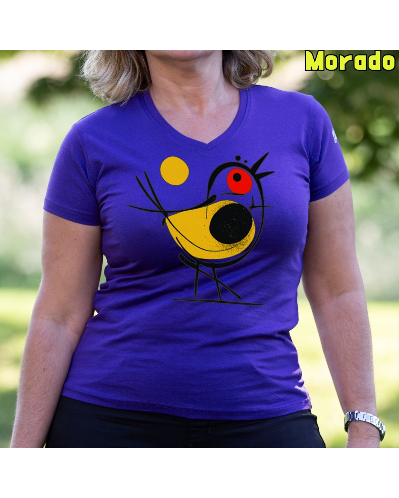 Pajarito - Camiseta Mujer Manga Corta