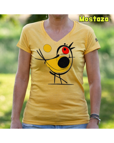 Camiseta Mujer Manga Corta -Pajarito