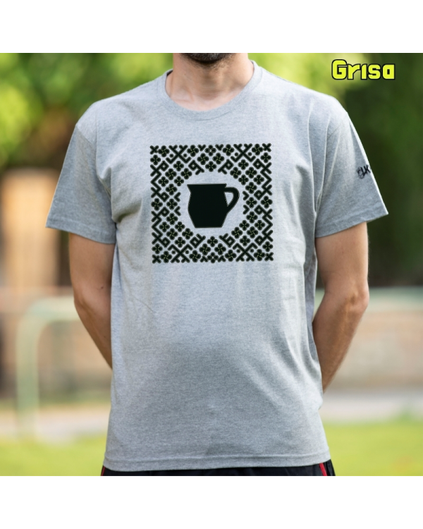 GizonKamiseta-Kaiku Grisa