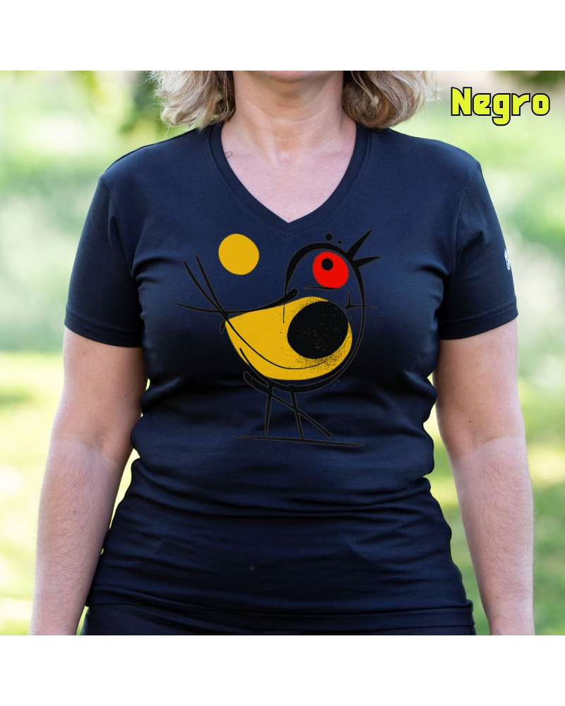 Pajarito - Camiseta Mujer Manga Corta