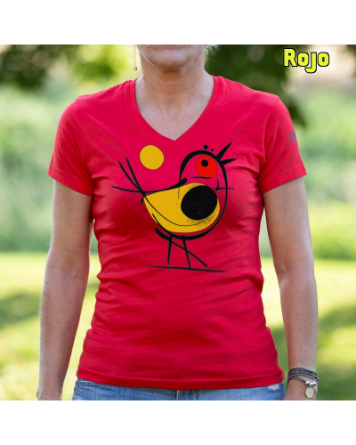 Camiseta Mujer Manga Corta -Pajarito