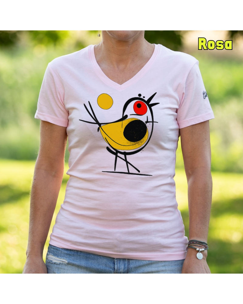 Camiseta Mujer Manga Corta -Pajarito