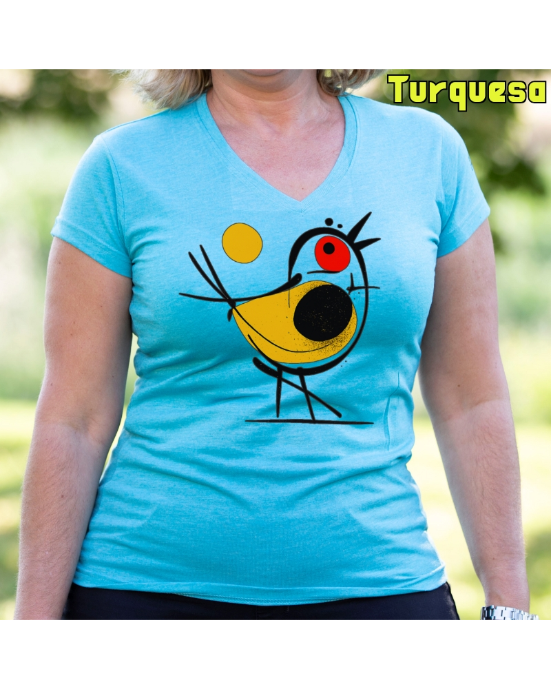 Camiseta Mujer Manga Corta -Pajarito