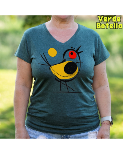 Pajarito - Camiseta Mujer Manga Corta