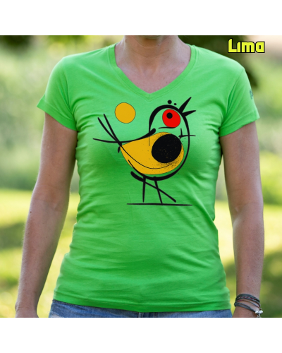 Pajarito - Camiseta Mujer Manga Corta
