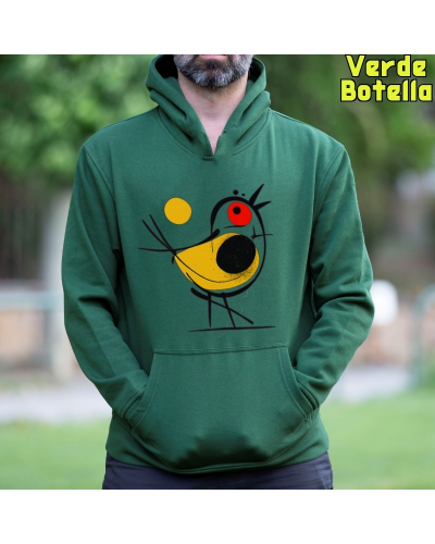 Sudadera hombre con capucha Pajarito
