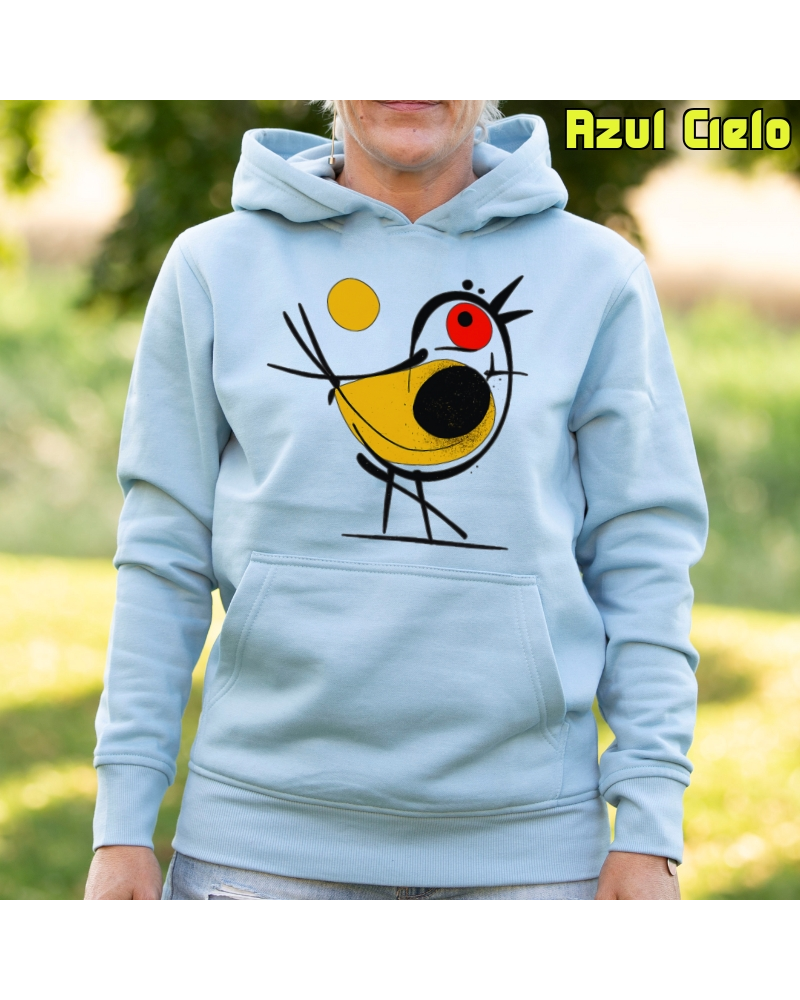 Sudadera mujer con capucha Pajarito