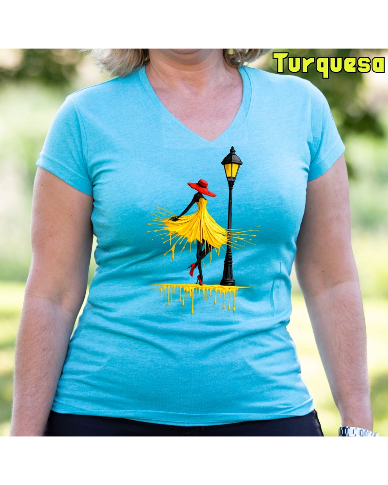 Camiseta Mujer Manga Corta -Yellow