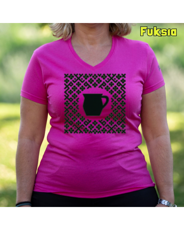 Emakume Kamiseta-Kaiku Fuksia