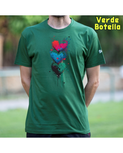 Camiseta hombre Three Hearts - manga corta