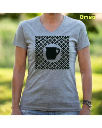 Emakume Kamiseta-Kaiku Grisa