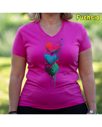 Camiseta Mujer Manga Corta -Three-Hearts
