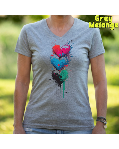 Camiseta Mujer Manga Corta -Three-Hearts