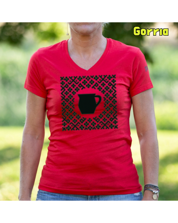 Emakume Kamiseta-Kaiku Gorria