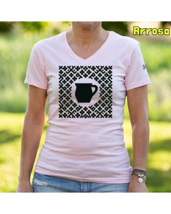 Emakume Kamiseta-Kaiku Arrosa