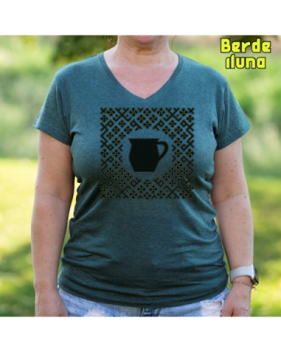 Emakume Kamiseta-Kaiku BerdeIluna