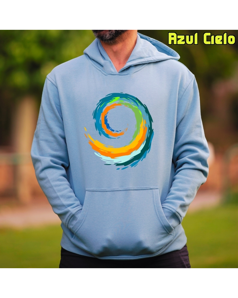 Espiral - Sudadera Hombre Con Capucha