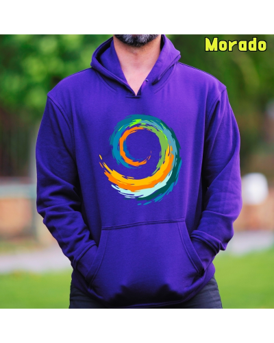 Espiral - Sudadera Hombre Con Capucha