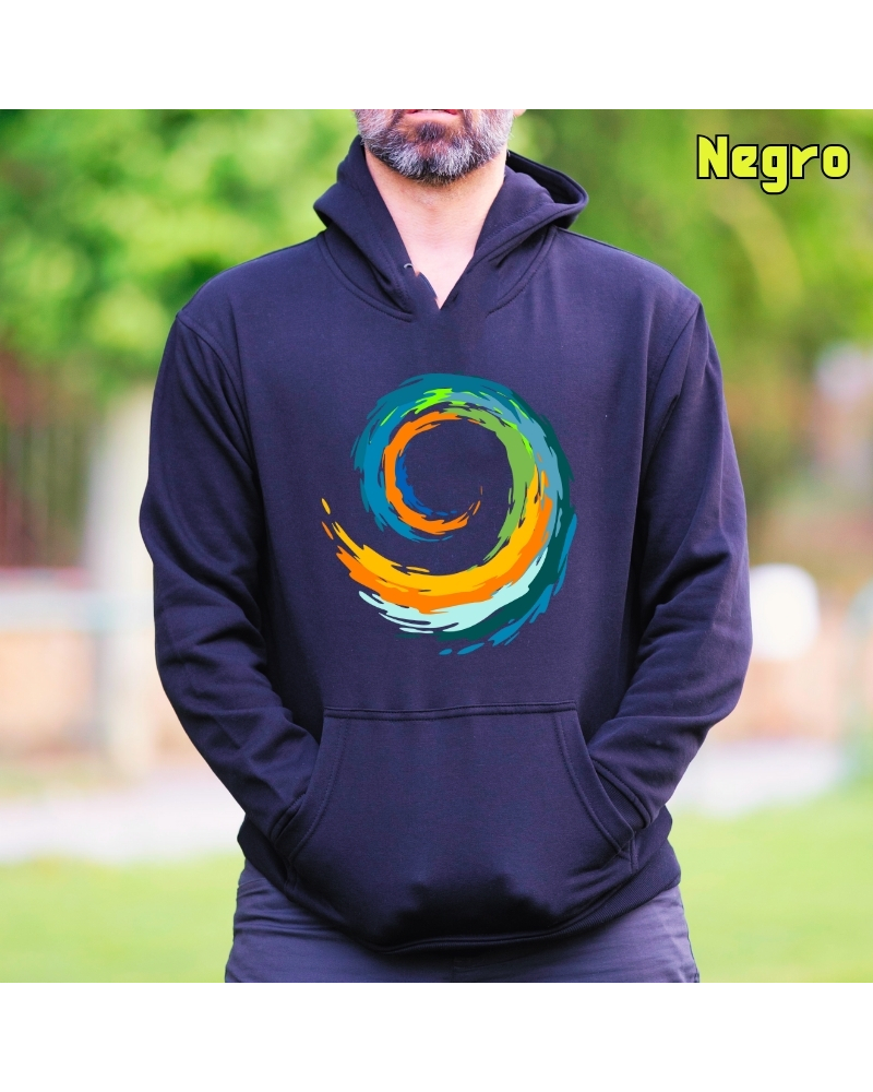 Espiral - Sudadera Hombre Con Capucha