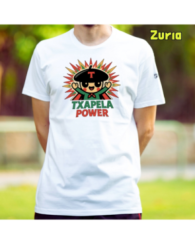 GizonKamiseta-Txapela Power Zuria