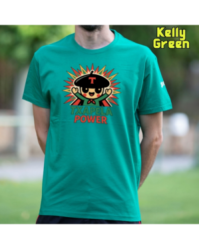 GizonKamiseta-Txapela Power KellyGreen