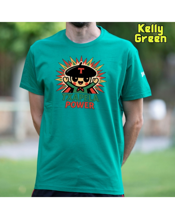 GizonKamiseta-Txapela Power KellyGreen