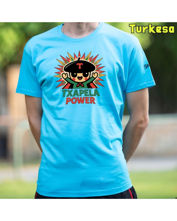 GizonKamiseta-Txapela Power Turkesa