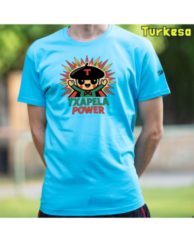 GizonKamiseta-Txapela Power Turkesa