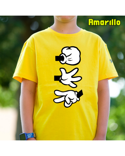 Camiseta Niño Manga Corta - Piedra Papel Tijera