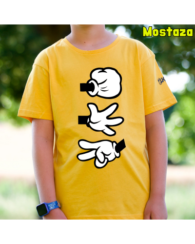 Camiseta Niño Manga Corta - Piedra Papel Tijera