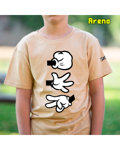 Camiseta Niño Manga Corta - Piedra Papel Tijera