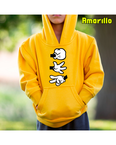 Sudadera Niño con capucha - Piedra Papel Tijera