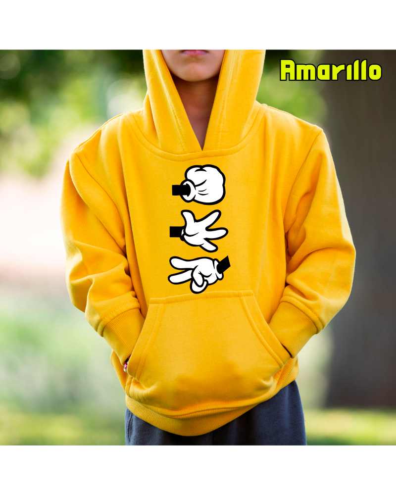 Piedra Papel Tijera - Sudadera Niño Con Capucha