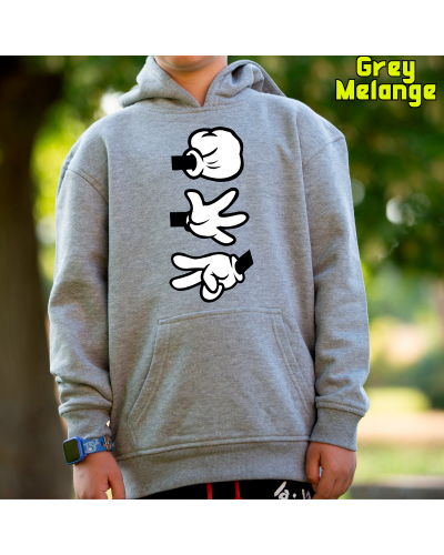 Piedra Papel Tijera - Sudadera Niño Con Capucha