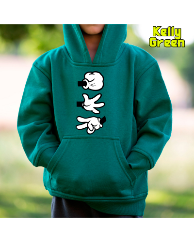 Sudadera Niño con capucha - Piedra Papel Tijera