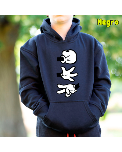 Piedra Papel Tijera - Sudadera Niño Con Capucha