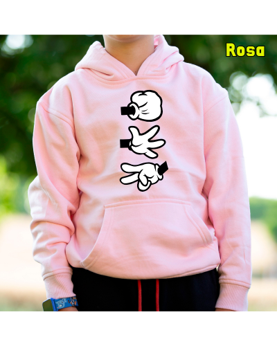 Sudadera Niño con capucha - Piedra Papel Tijera