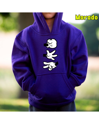 Sudadera Niño con capucha - Piedra Papel Tijera