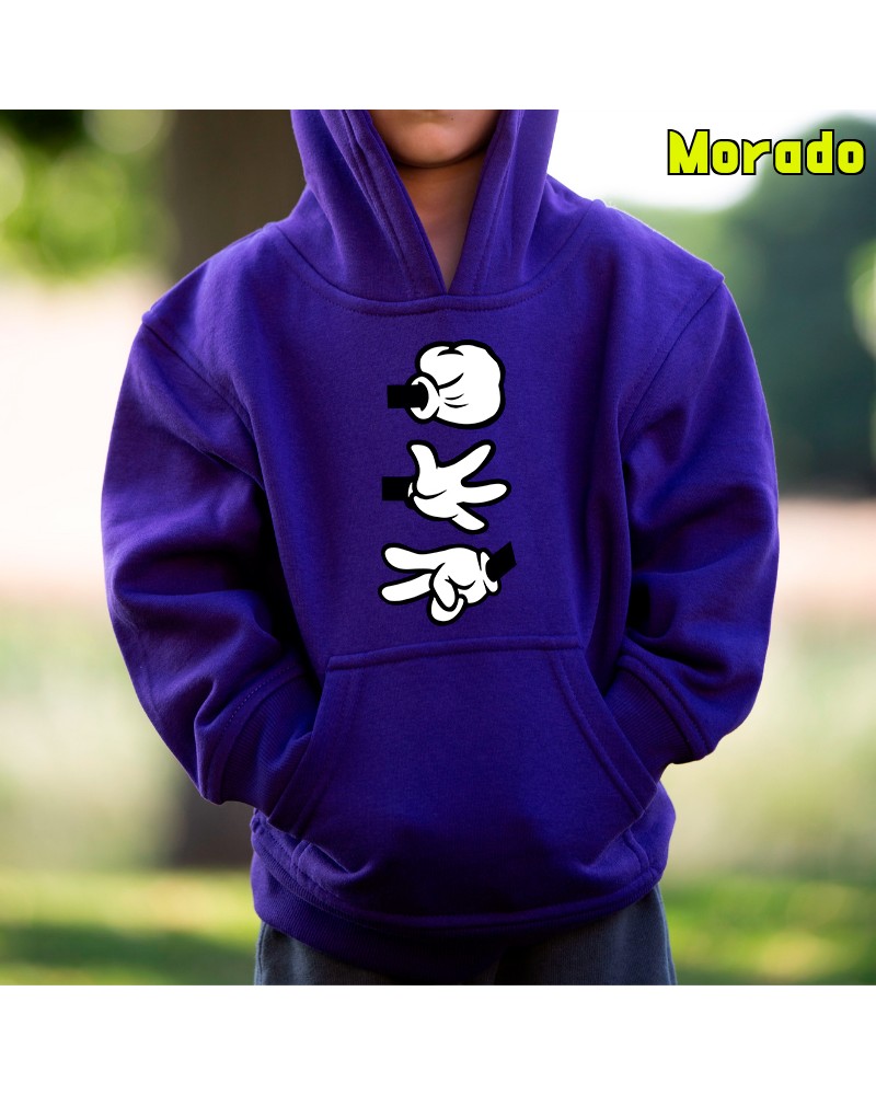 Piedra Papel Tijera - Sudadera Niño Con Capucha