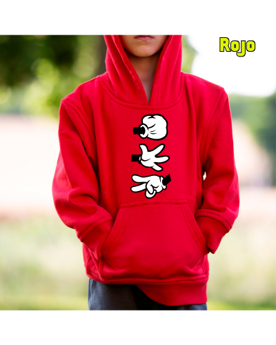 Sudadera Niño con capucha - Piedra Papel Tijera