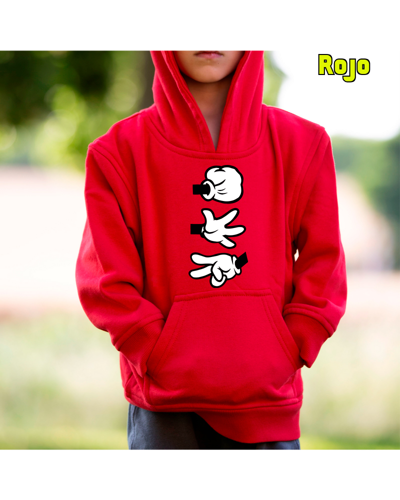Piedra Papel Tijera - Sudadera Niño Con Capucha