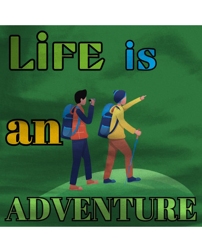 Camiseta Hombre Manga Corta - LIFE IS