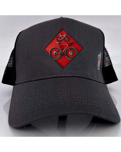 Gorra CUADRO CICLISTA - Gris/Negro