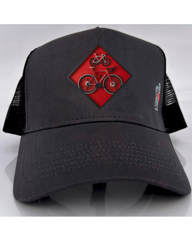 Gorra CUADRO CICLISTA - Gris/Negro