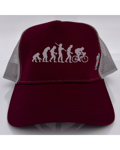 Gorra CYCLIST EVOLUTION - Burgundy/Gris