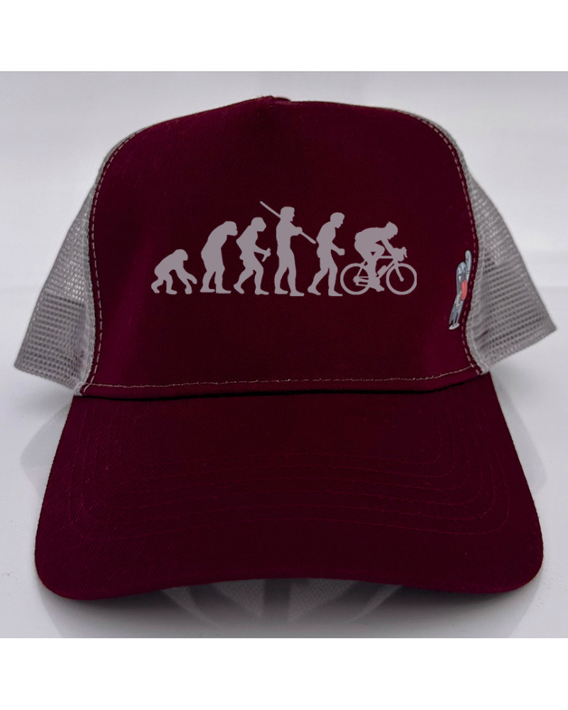 Gorra CYCLIST EVOLUTION - Burgundy/Gris