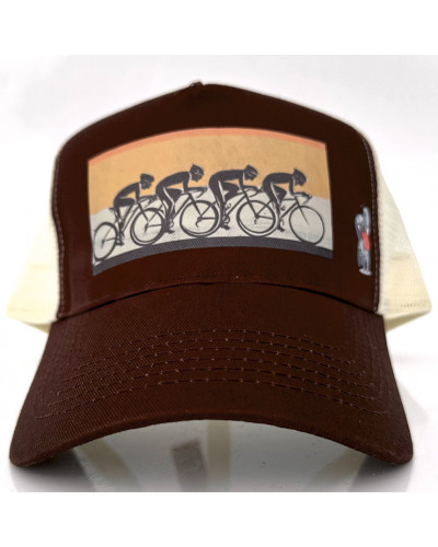 Gorra PELOTAN CICLISTA - Marrón/Caramelo