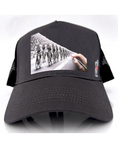 Gorra DIBUJANDO UNA PASIAN - Gris/Negro