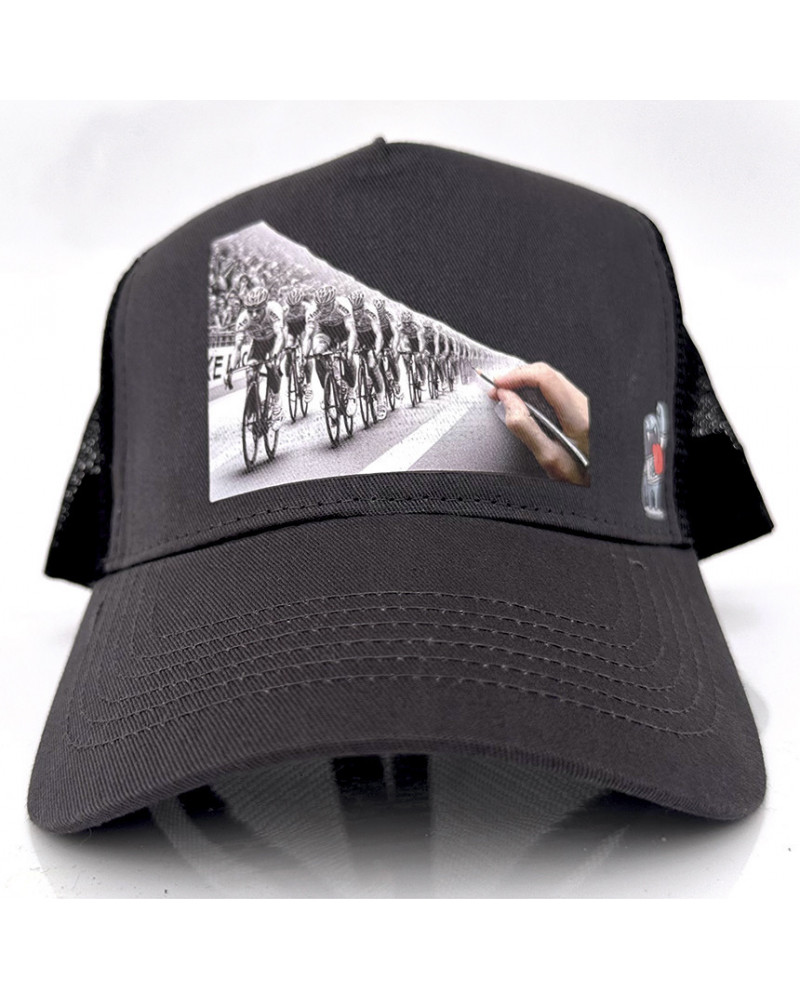 Gorra DIBUJANDO UNA PASIAN - Gris/Negro
