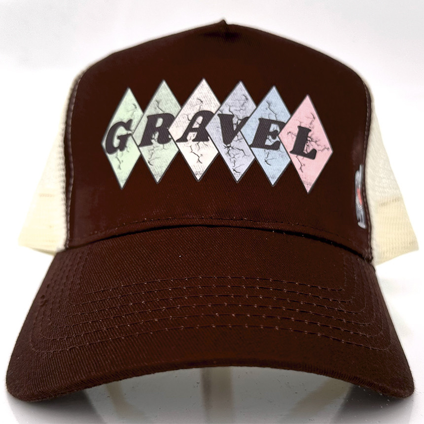 Gorra Gravel Rombos - Marrón/Caramelo